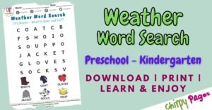 Weather Vocabulary Word Search
