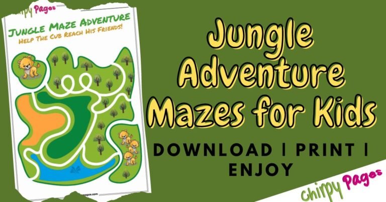 Jungle Themed Printable Mazes for Kids