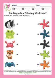 Match Colors To Animals - Free Printable Worksheet