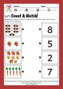 Count and Match - Math Worksheets