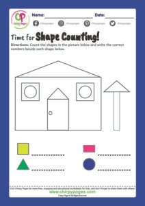 Identify and Count Shapes - Math Worksheets