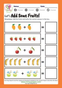 Basic Addition - Fruits - Maths for Preschool