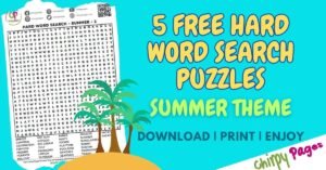 5 FREE HARD WORD SEARCH PUZZLES