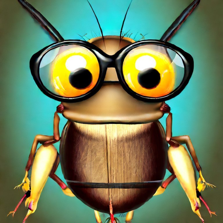 cockroach wearing glasses in cricket, ant and the grasshopper story 