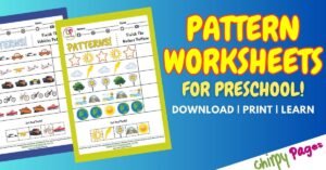 pattern worksheets for preschool page header