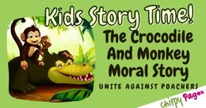 crocodile and monkey moral story about friendship and unity against poaching - story for kids