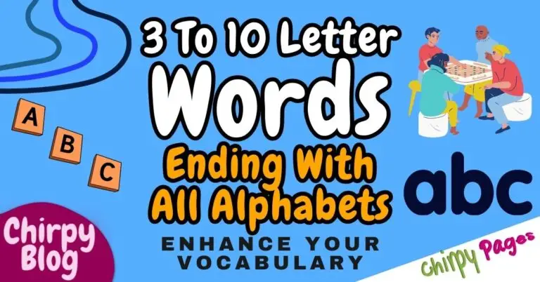 list of 3 to 10 letter words that end with all letters of the alphabet a to z - enhance vocabulary