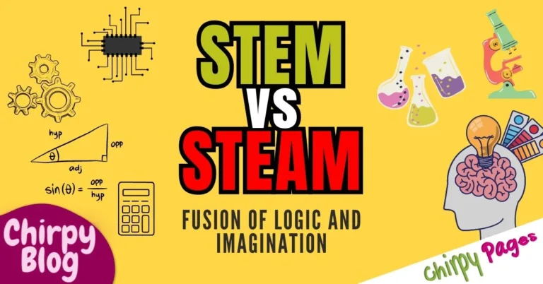 stem vs steam header image for article about the exhilarating clash between STEM and STEAM education, as we journey through the realms of science, technology, engineering, mathematics, and the captivating infusion of arts.