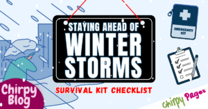 prepare for winter storm survival checklist header for article