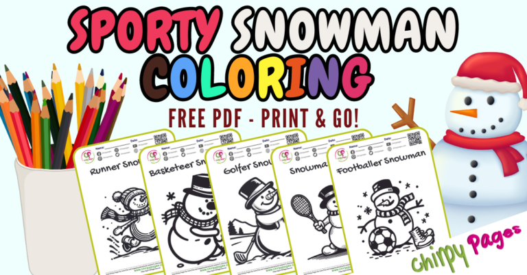 sporty Snowman Coloring Pages - winter coloring pages article header free pdf printable