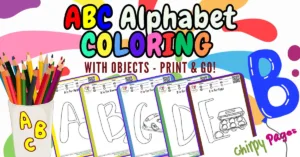 ABC Coloring Pages free printables header a to z coloring alphabet coloring sheets with e for eggs, c for car