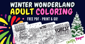 printable free Adult Winter Coloring Sheets header image for pdf coloring pages based on winter theme
