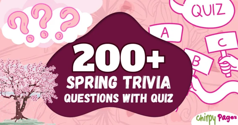 header image for 200+ Spring Trivia Questions And Answers and quiz for spring lovers of the season to test knowledge about flowers, herbs and spring sports etc
