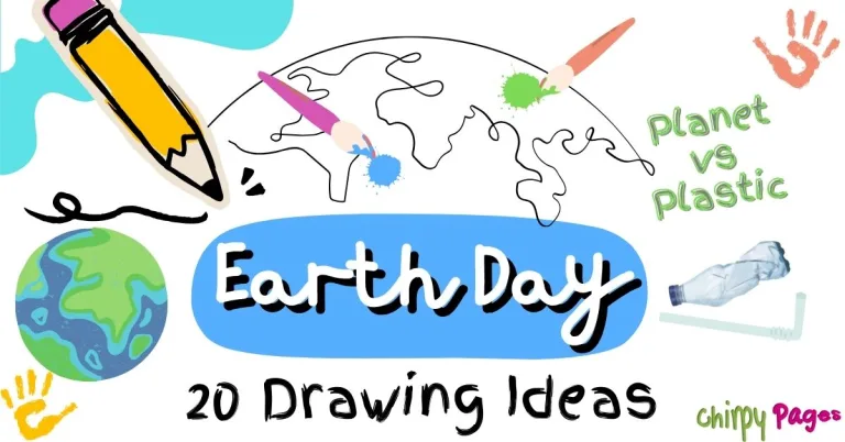 20 earth day drawing ideas for earth day 2024 article header. theme planet vs plastic. drawing of earth. earth water painting. plastic waste, bottle, straw, paint brush, pencil