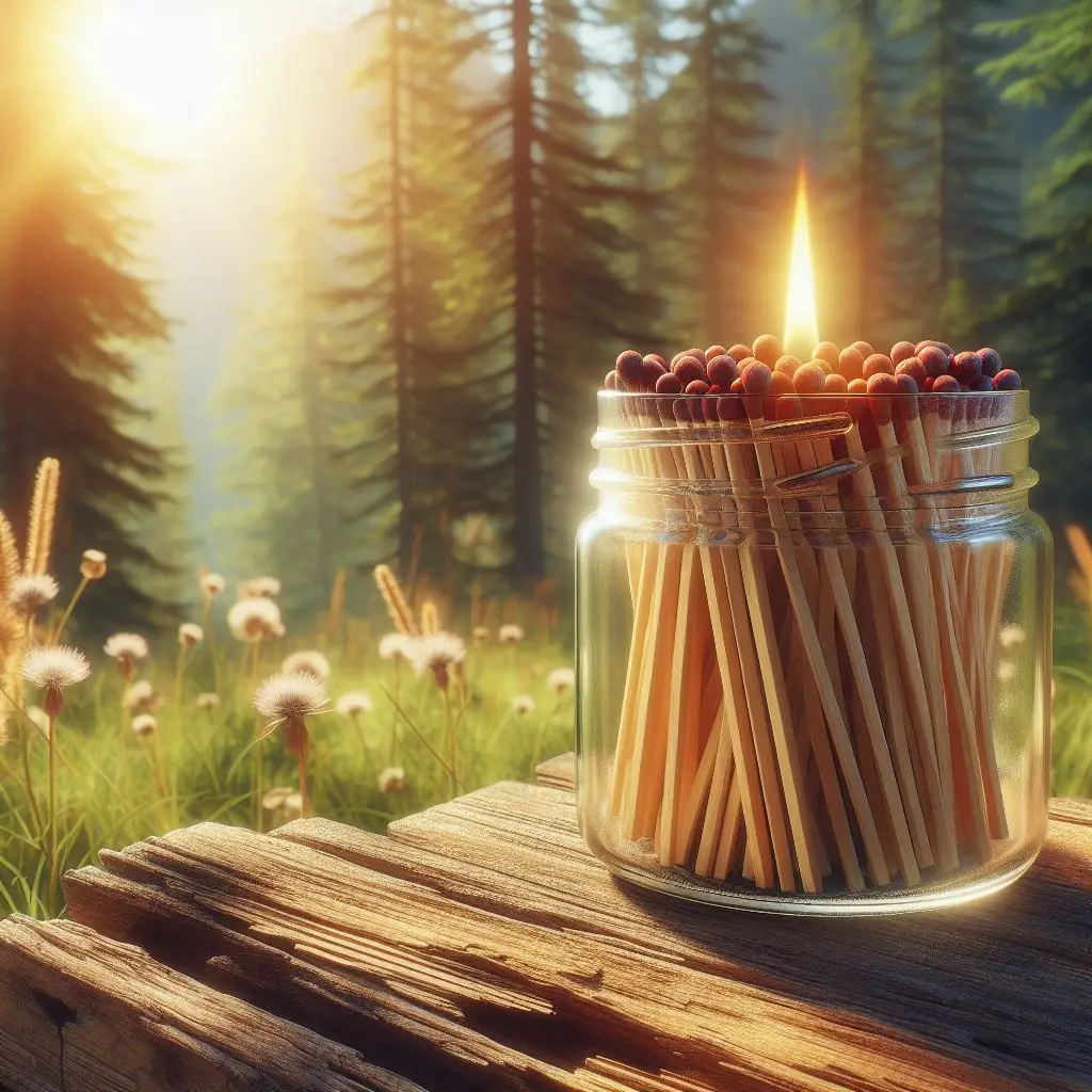 matches inside pill bottle camping hacks
